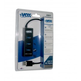 هاب 4 پورت USB 3.0 xVOX مدل X801