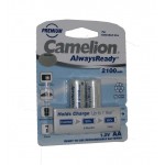 باتری نیم قلمی شارژی Camelion مدل AlwaysReady 2100mAh (کارتی 2 تایی)