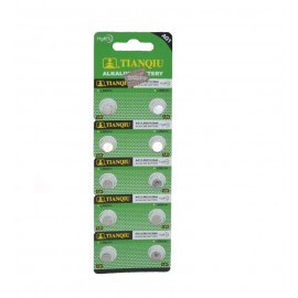 باتری سکه ای Tianqiu مدل Alkaline AG1 (کارتی 10 تایی)