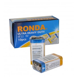 باتری کتابی Ronda 9V مدل Ultra Heavy Duty 6F22