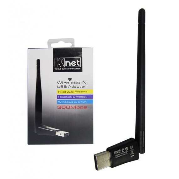 دانگل wifi شبکه آنتن دار Knet مدل 300Mbps 2.4GHz
