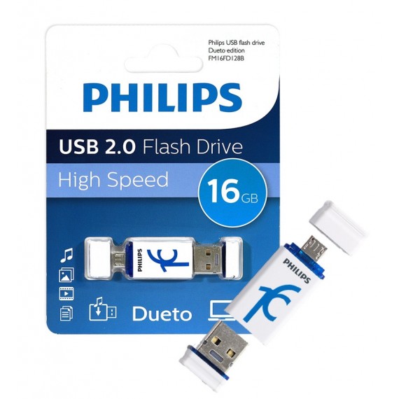 فلش PHILIPS مدل Dueto 16GB