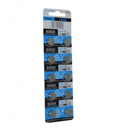 باتری سکه ای SODA مدل Alkaline LR44 AG13 (کارتی 10 تایی)