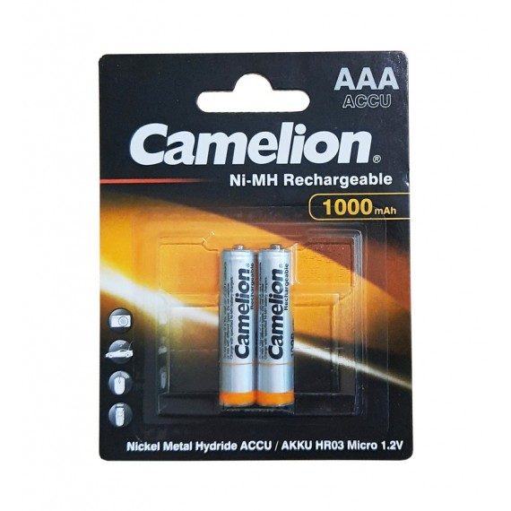 باتری نیم قلمی شارژی Camelion مدل 1000mAh (کارتی 2 تایی)