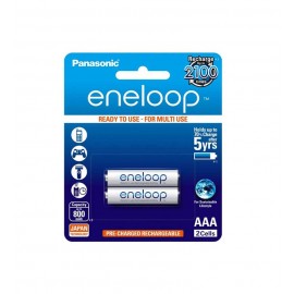 باتری نیم قلمی شارژی Panasonic مدل eneloop 800mAh (کارتی 2 تایی)