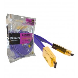 کابل HDMI 4K 3D طول 10 متر فلت PHILIPS پورت فلزی