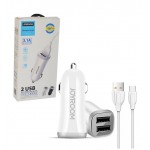 شارژر فندکی 2 پورت + کابل اندروید JoyRoom مدل C-M216