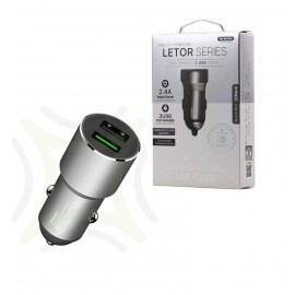 شارژر فندکی 2 پورت WK مدل LETOR WP-C21