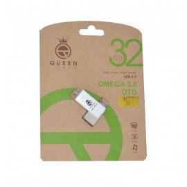 فلش Queen Tech مدل 32GB OMEGA OTG USB 3.0