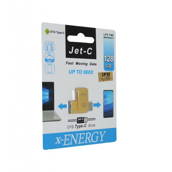 فلش Type-c X-Energy OTG به USB 3.0 مدل 128GB Jet-c