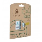 رم موبایل QueenTech 64GB MicroCD Elite 433X 65MB/S خشاب دار
