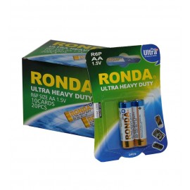 بسته 10 تایی باتری قلمی Ronda 1.5V مدل Ultra Heavy Duty R6P