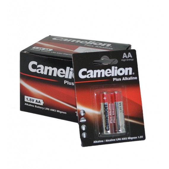 بسته 12 تایی باتری قلمی Camelion مدل Plus Alkaline (کارتی 2 تایی)
