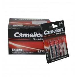 بسته 12 تایی باتری قلمی Camelion مدل Plus Alkaline (کارتی 4 تایی)