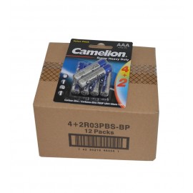بسته 12 تایی باتری نیم قلمی Camelion مدل Super Heavy Duty (کارتی 6 تایی)