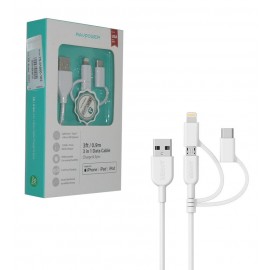 کابل سه سر اندروید آیفون Type-c طول 0.9 متر راوپاور (RAVPOWER) مدل RP-CB021