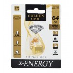 فلش X-Energy مدل 64GB Gold USB 3.0