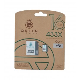 رم موبایل QueenTech 16GB MicroCD Elite 433X 65MB/S خشاب دار