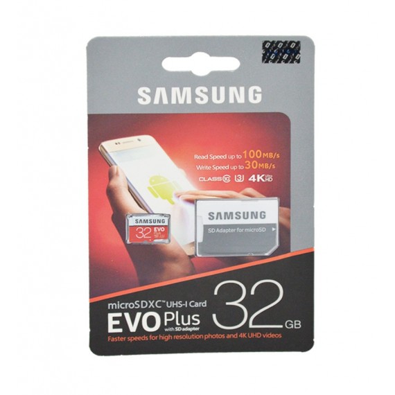 رم موبایل Samsung مدل 32GB MicroSDXC U3 Evo Plus خشاب دار