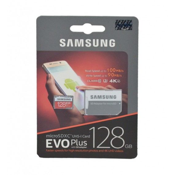 رم موبایل Samsung مدل 128GB MicroSDXC U3 Evo Plus خشاب دار