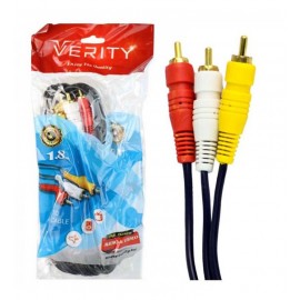 کابل 3 به 3 صدا و تصویر (RCA) Verity طول 1.8 متر