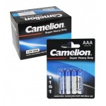بسته 12 تایی باتری نیم قلمی Camelion  مدل Super Duty Heavy (کارتی 4تایی)