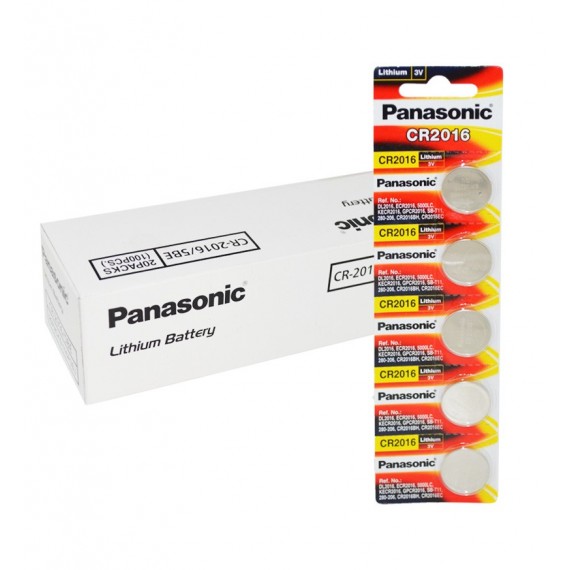 بسته 20 تایی باتری سکه ای Panasonic مدل CR2016 (کارتی 5 تایی)