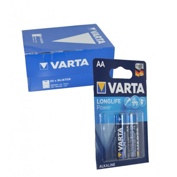بسته 20 تایی باتری نیم قلمی Varta مدل MN1500 1.5V (کارتی 2 تایی)