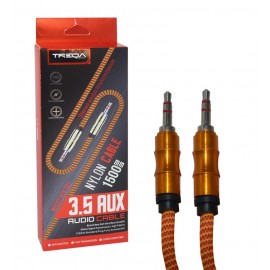 کابل 1 به 1 صدا (AUX) ترکا (Treqa) طول 1.5 متر مدل AUX-101
 رنگ-نارنجی
