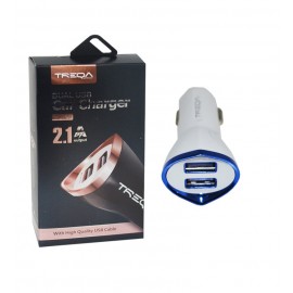 شارژر فندکی 2 پورت Treqa مدل 2.1 آمپر CC-303