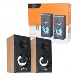 اسپیکر 2 تکه لپ تاپی چوبی Vanmaax مدل MAX-2703