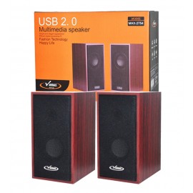 اسپیکر 2 تکه لپ تاپی چوبی Vanmaax مدل MAX-2754
