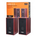 اسپیکر 2 تکه لپ تاپی چوبی Vanmaax مدل MAX-2754
