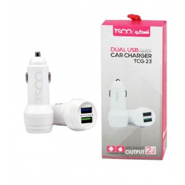 شارژر فندکی دو پورت + کابل اندروید TSCO مدل TCG 23