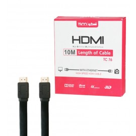 کابل HDMI فلت طول 10 متر TSCO مدل TC 76