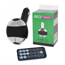 FM پلیر بلوتوث + شارژر فندکی 2 پورت مدل Smile