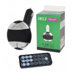 FM پلیر بلوتوث + شارژر فندکی 2 پورت مدل Smile
