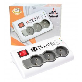 محافظ برق امگا (Omega) مدل 3 خانه 1.5 متری P3100 - استاندارد