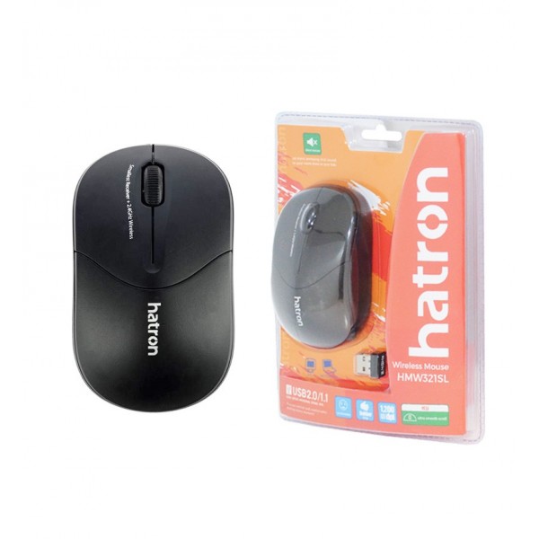 Hatron فروش عمده موس بی صدا بی سیم هترون (hatron) مدل HMW321SL