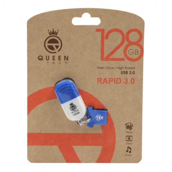 فلش Queen Tech مدل RACE 128GB USB 3.0