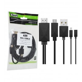کابل MHL Microusb به HDMI طول 1.5 متر Knet