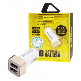 شارژر فندکی 2 پورت awei مدل C-200