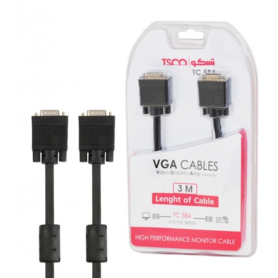 کابل VGA طول 3 متر TSCO مدل TC 584