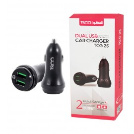 شارژر فندکی 2 پورت + کابل اندروید TSCO مدل TCG 25
