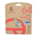 فلش Queen Tech مدل 64GB Omega OTG 3.0