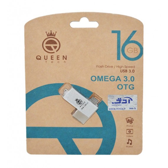 فلش Queen Tech مدل 16GB Omega OTG 3.0