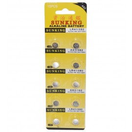 باتری سکه ای Sunking مدل Alkaline AG3 (کارتی 10 تایی)