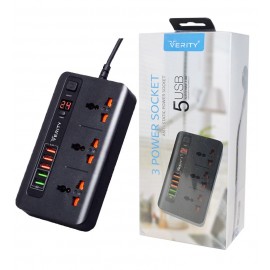 رابط برق 3 خانه وریتی (Verity) و 5 پورت USB مدل PS3111