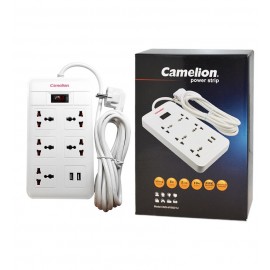 رابط برق 5 خانه Camelion و 2 پورت USB مدل M16001U