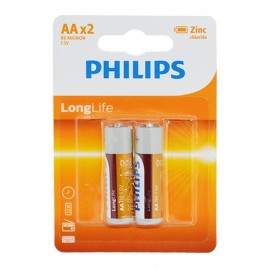 باتری قلمی Philips R6 Mignon کارتی (2 تایی)R6L2B